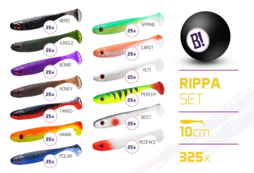 Gumihal szett BOMB Rippa / 325db | 10cm