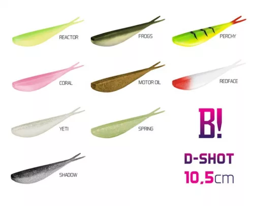 BOMB! Gumihal Dropshot / 5db | 10,5cm/Motor Oil
