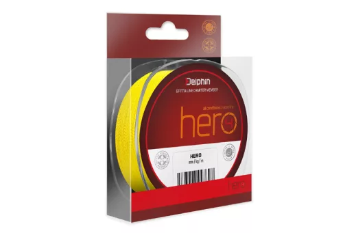 Delphin HERO 4 / fluo sárga | 0,25mm 16,8kg  300m