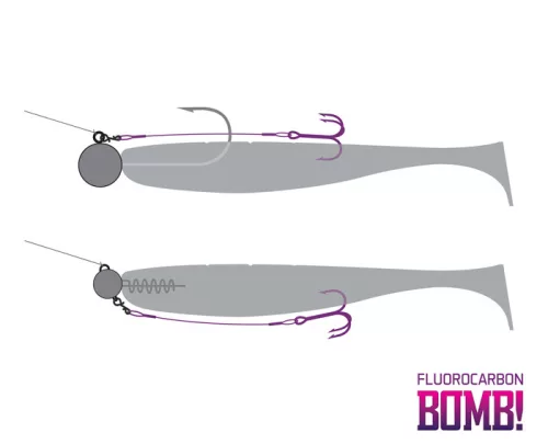 BOMB! Twisto RIGS Fluorocarbon / 3db | #4/10cm
