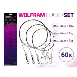   Szett BOMB! volfrám előke karabinerrel | 60x /20,30,35cm/7,9,11kg