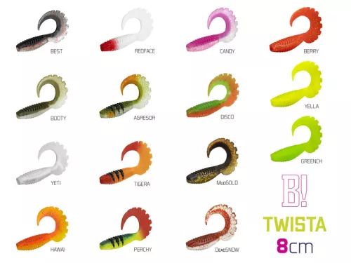 Gumihal Delphin TWISTA UVs / 5db | 8cm/CANDY