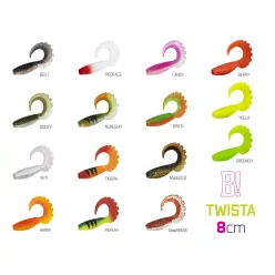 Gumihal Delphin TWISTA UVs / 5db | 8cm/RedFACE