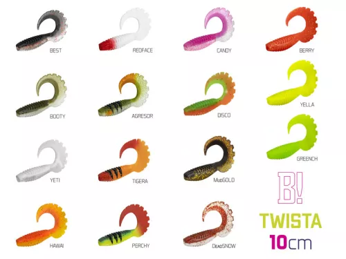 Gumihal Delphin TWISTA UVs / 5db | 10cm/CANDY