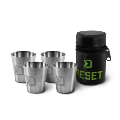   Rozsdamentes acél pohár készlet Delphin RESET 4in1 | 4x30ml