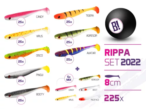 BOMB Rippa csali szett 2022 színek 8cm / 225ks | 8cm