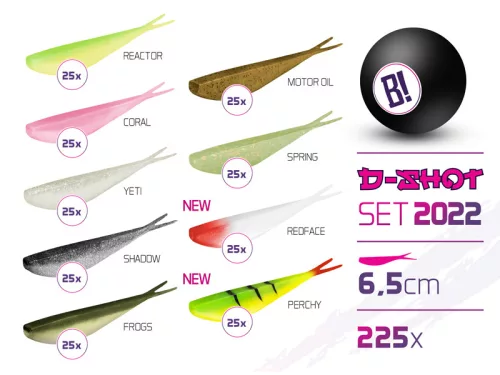 BOMB D-SHOT 2022 csali szett 6,5cm / 225db | 6,5cm