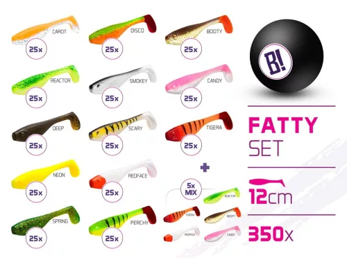 Gumihal szett BOMB Fatty / 350db | 12cm