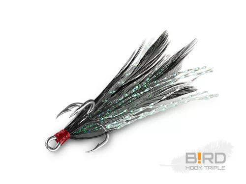Delphin B!RD Hook TRIPLE / 3db | fekete tollak #10