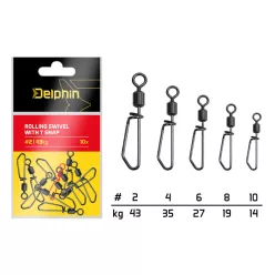Rolling swivel with T snap / 10db | #6/27kg