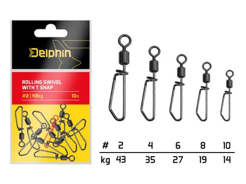Rolling swivel with T snap / 10db | #6/27kg