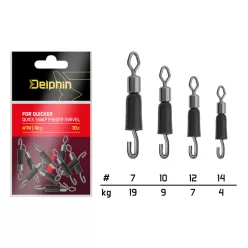   Delphin FDR Quicker Csavarodás mentes gyors forgókapocs / 10db | #7/19kg