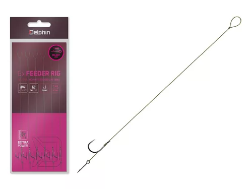 Kötött horog Delphin NOLIMIT Sting / 6db | 8cm/15lbs/BARB #4/Sting 7mm