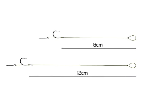 Kötött horog Delphin NOLIMIT Sting / 6db | 12cm/15lbs/BARB #6/Sting7mm