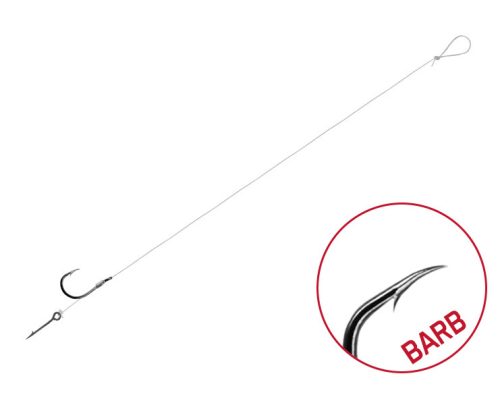 Kötött horog Delphin FLR Sting / 6db | 12cm / 0,25mm / BARB #8 / Sting 7mm