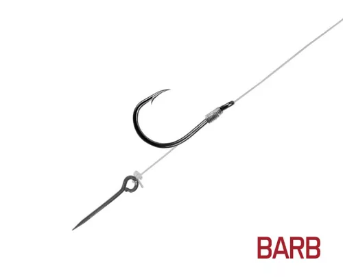 Kötött horog Delphin FLR Sting / 6db | 12cm / 0,30mm / BARB #4 / Sting 7mm