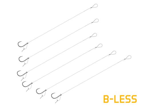 Kötött horog Delphin FLR D-rig / 6db | 8cm/0,22mm/B-LESS #8/Sting 7mm