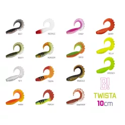 Gumihal Delphin TWISTA UVs / 5db | 10cm/BERRY