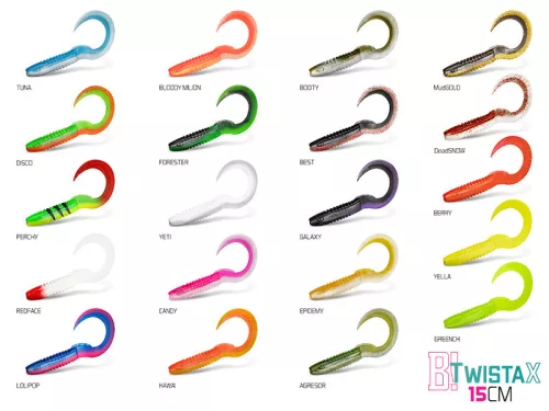 Gumihal Delphin TwistaX Eeltail UVs / 5db | 15cm/GREENCH