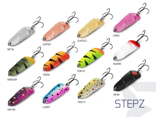 Delphin STEPZ StripSCALE támolygó kanál | 10g RedEND Hook #2
