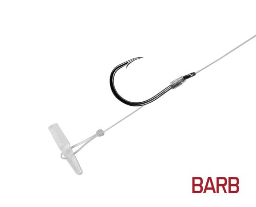 Kötött horog Delphin FLR Quickstop / 6db | 8cm/0,22mm/BARB #10