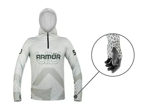 Delphin UV ARMOR 50+ Kapucnis hosszúujjú póló | Olive (L)