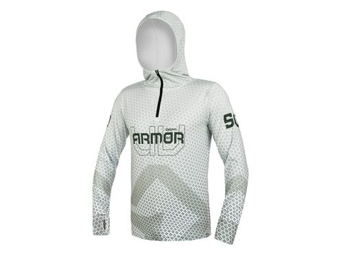 Delphin UV ARMOR 50+ Kapucnis hosszúujjú póló | Olive (XXL)