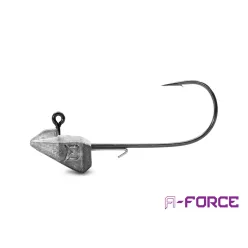   Grub-tartóval ellátott Delphin AeroFORCE jigfej / 5 db | 5g-2
