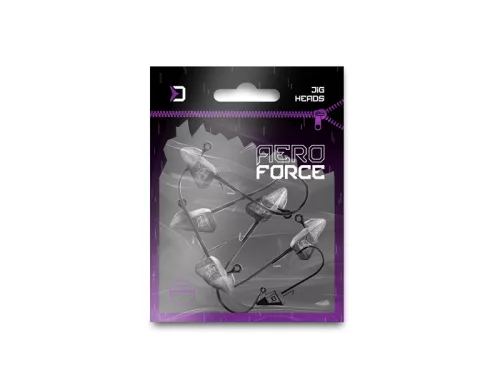 Grub-tartóval ellátott Delphin AeroFORCE jigfej / 5 db | 20g-5/0