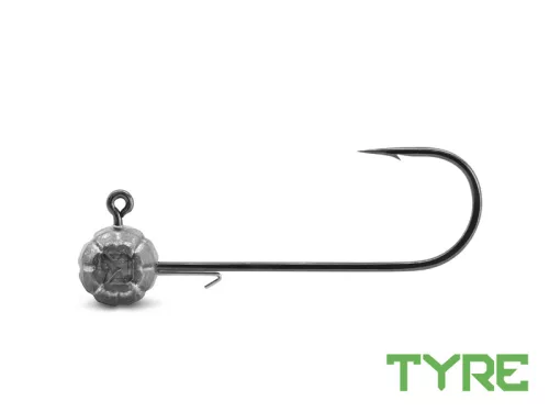 Grub-tartóval ellátott Delphin TYRE jigfej / 5 db | 5g-1/0
