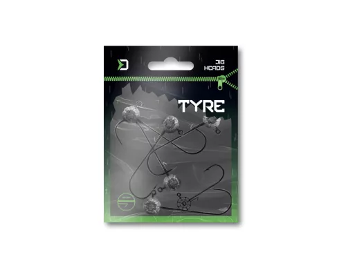 Grub-tartóval ellátott Delphin TYRE jigfej / 5 db | 5g-6/0