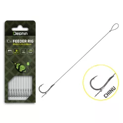 Delphin Braided Sting Feeder Rig / 10db 12cm/0,14mm/Chinu #8