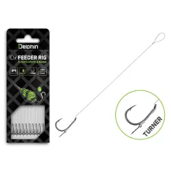 Delphin Fluoro Sting Feeder Rig / 10db 12cm/0,22mm/Turner #8