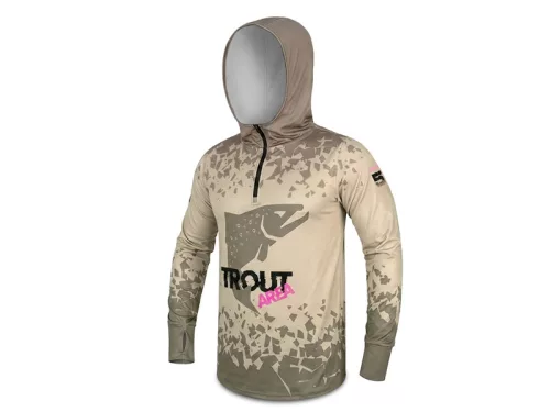 Delphin UV ARMOR 50+ Kapucnis hosszúujjú póló Trout XXXL