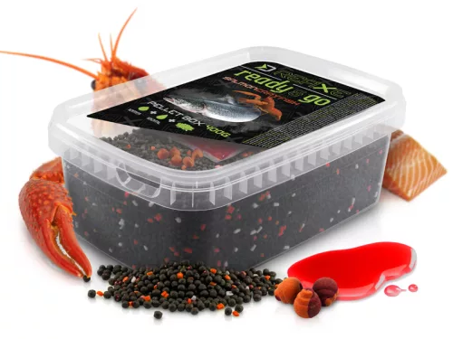 Pellet box Delphin Reaxe READY&GO / Lazac–Rák 400g+120ml booster+10mm waft
