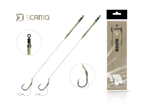 Delphin sCAMO Boilie rig / 2db 20cm/25lbs/#8