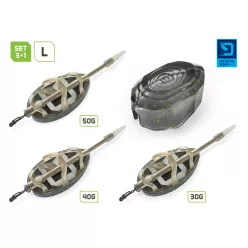   Delphin Method QUIX Reaxe Feeder Szett töltőszerszámmal 3+1 L 30g,40g,50g