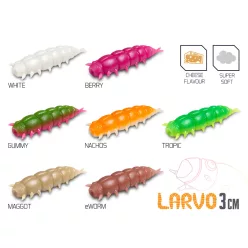 Delphin LARVO Cheese lárva műcsali / 15 db 3cm / GUMMY