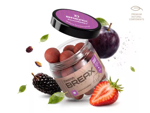 Delphin BreaX balanszírozott bojli/SweetBERRY Eperfaeper-Eper-Szilva/24mm/100g