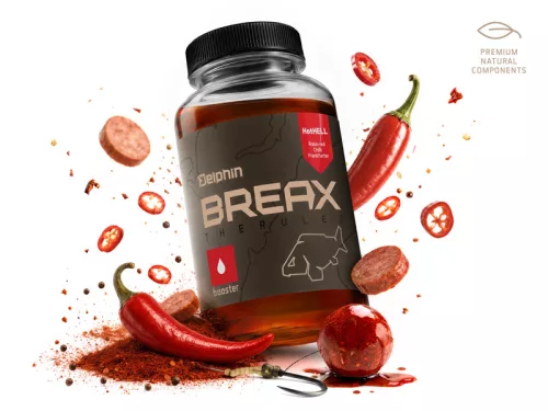 Booster Delphin BreaX/HotHELL Robin Red-Chili-Frankfurti kolbász/250ml