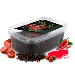   Pellet box Delphin Reaxe READY&GO / Frankfurti kolbász–Chili 400g+120ml booster+10mm waft