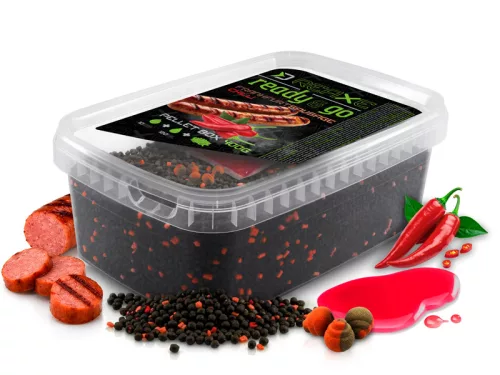 Pellet box Delphin Reaxe READY&GO / Frankfurti kolbász–Chili 400g+120ml booster+10mm waft
