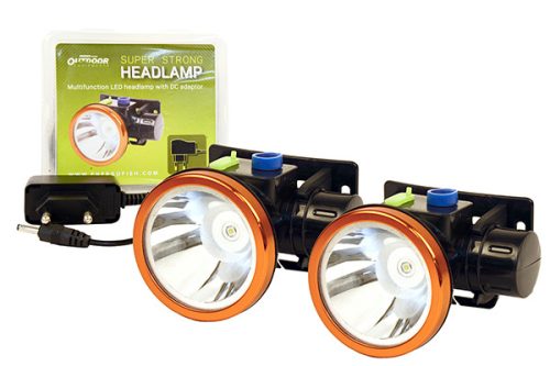 EnergoTeam OUTDOOR SZUPERERŐS FEJLÁMPA DC ADAPTERREL DUOPACK