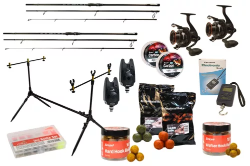 CARP EXPERT MAX2 360 DUPLA BOJLIS SZETT RODPODDAL, KAPÁSJELZŐVEL ÉS CSALIKKAL