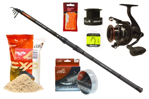 CARP EXPERT SILVER CARP POWER TELE  BUSÁZÓ PRAKTIKUS TELE SZETT ETETŐANYAGGAL