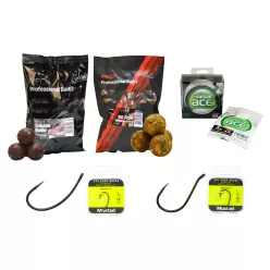   CARP EXPERT PROFI BOJLI CSOMAG CURVE SHANK és CHODDA HORGOKKAL és MINŐSÉGI FLUOROVAL