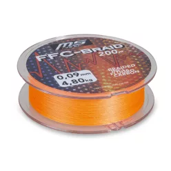   MS RANGE FFC-Braid narancssárga fonott zsinór fluorocarbon szállal fonva / 0,11mm / 200m / 5,6kg