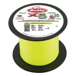 Berkley x5 Braid; 2000m | 2190yd, 0,08mm, 7,6kg, Flame Green