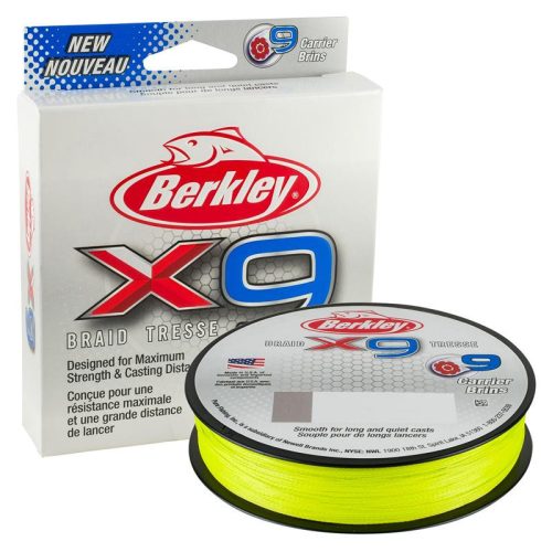 Berkley x9 Braid; 150m | 165yd, 0,20mm, 20,6kg, Flame Green