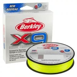 Berkley x9 Braid; 300m | 328yd, 0,35mm, 36,3kg, Flame Green